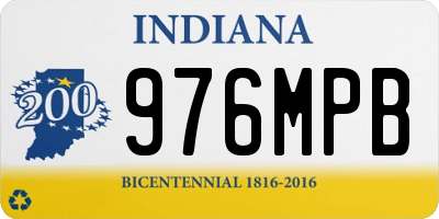 IN license plate 976MPB