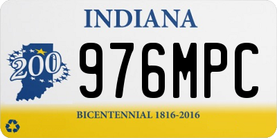 IN license plate 976MPC
