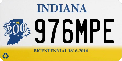 IN license plate 976MPE