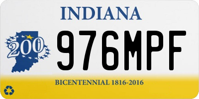 IN license plate 976MPF