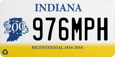 IN license plate 976MPH