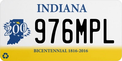 IN license plate 976MPL