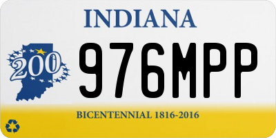 IN license plate 976MPP