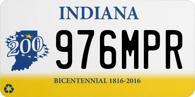 IN license plate 976MPR
