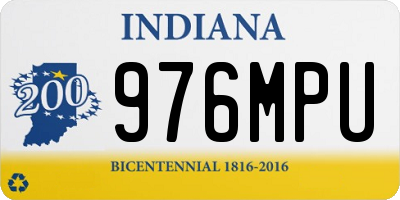 IN license plate 976MPU