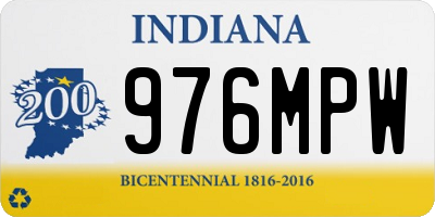 IN license plate 976MPW