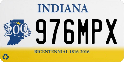 IN license plate 976MPX