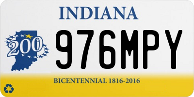 IN license plate 976MPY