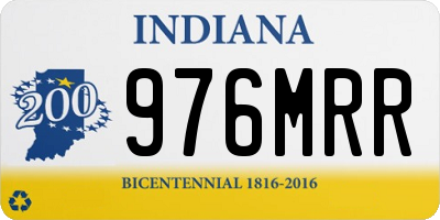 IN license plate 976MRR
