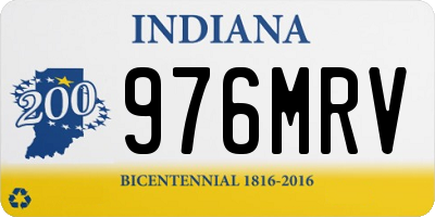 IN license plate 976MRV