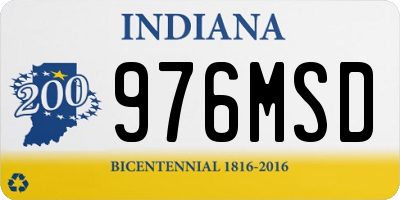 IN license plate 976MSD