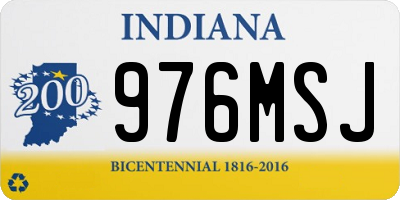 IN license plate 976MSJ