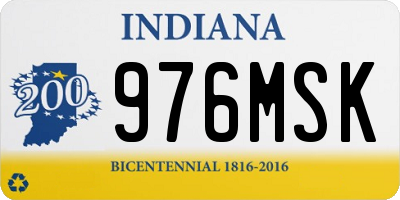 IN license plate 976MSK