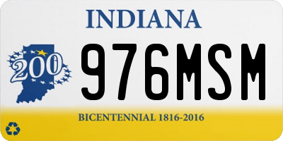IN license plate 976MSM