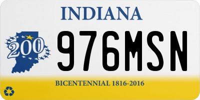 IN license plate 976MSN