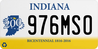IN license plate 976MSO