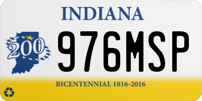 IN license plate 976MSP