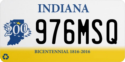 IN license plate 976MSQ