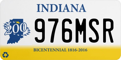 IN license plate 976MSR