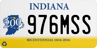 IN license plate 976MSS