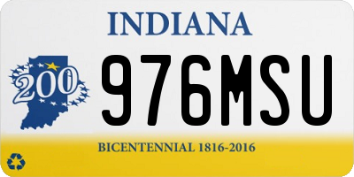 IN license plate 976MSU