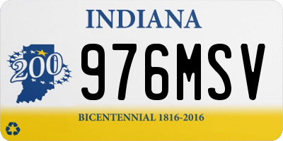 IN license plate 976MSV