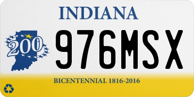 IN license plate 976MSX
