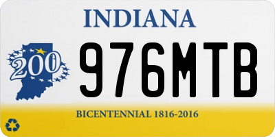 IN license plate 976MTB