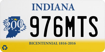 IN license plate 976MTS
