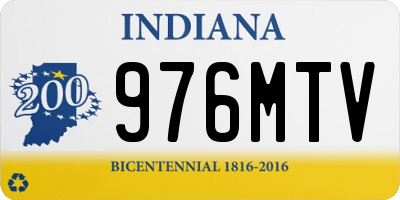 IN license plate 976MTV