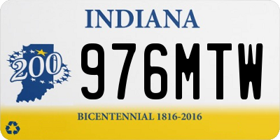 IN license plate 976MTW