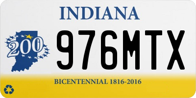 IN license plate 976MTX