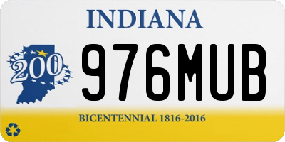 IN license plate 976MUB