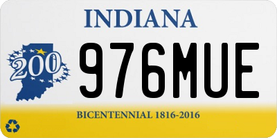 IN license plate 976MUE