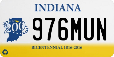 IN license plate 976MUN
