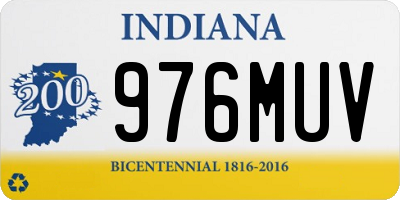 IN license plate 976MUV