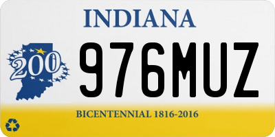 IN license plate 976MUZ