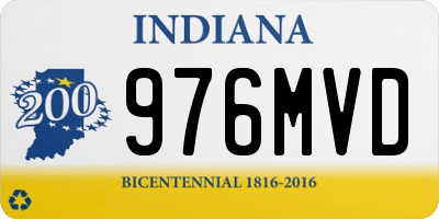 IN license plate 976MVD