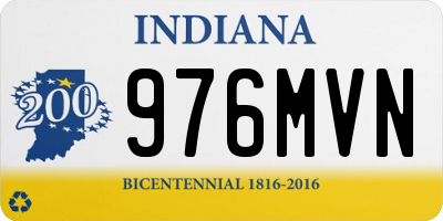 IN license plate 976MVN