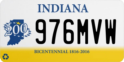 IN license plate 976MVW