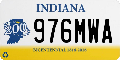 IN license plate 976MWA