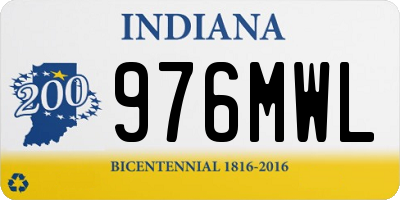 IN license plate 976MWL