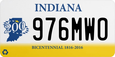 IN license plate 976MWO