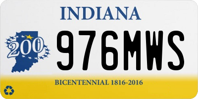 IN license plate 976MWS