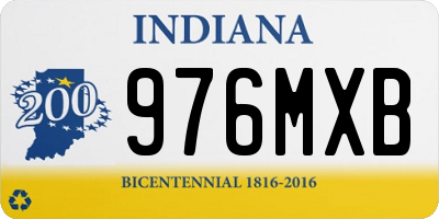 IN license plate 976MXB