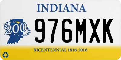 IN license plate 976MXK