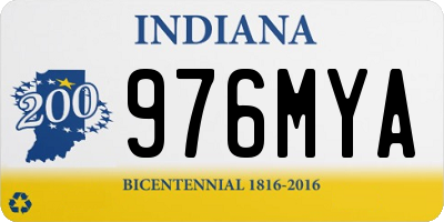 IN license plate 976MYA
