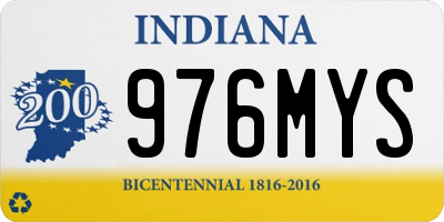 IN license plate 976MYS