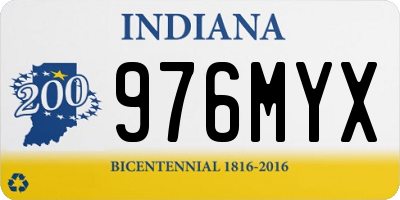 IN license plate 976MYX