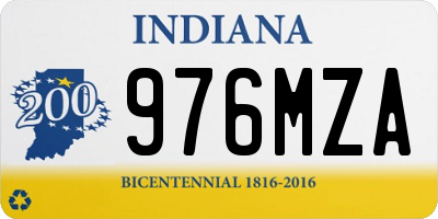 IN license plate 976MZA